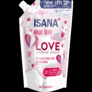 Rossmann Isana Milde Seife Love without Limits Nachfüllbeutel