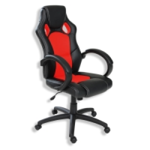 Roller  Gaming-Stuhl - schwarz-rot - Kunstleder