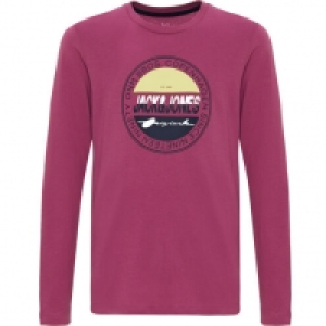 Jack & Jones Langarmshirt, Baumwolle, Front-Print, für Jungen