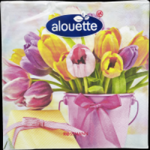 Rossmann Alouette alouette Serviette Tulpenstrauß