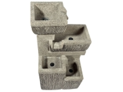 dobar Großer Design-Gartenbrunnen mit 4 Stufen, eckig 169.99 €