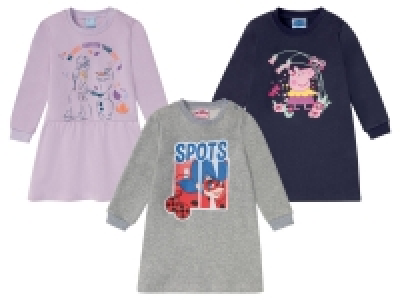 Kleinkinder Mädchen Sweatkleid, mit praktischer Schulterknöpfung