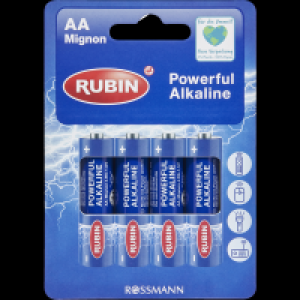 Rubin Powerful Alkaline Batterien AA