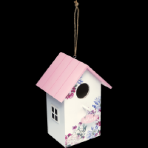 Ideenwelt Vogelhaus rosa-weiß