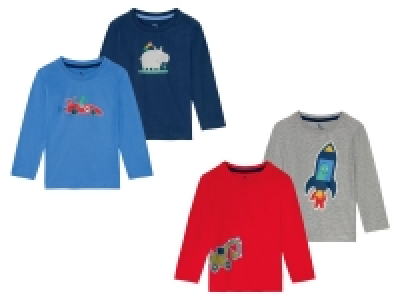 Lidl Lupilu® LUPILU® Kleinkinder Jungen Langarmshirt, 2 Stück, Glow in the Dark