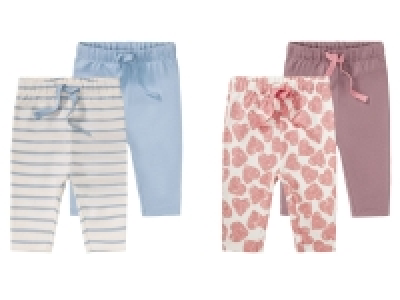 LUPILU® Baby Mädchen Joggingshose 2 Stück, aus reiner Bio-Baumwolle