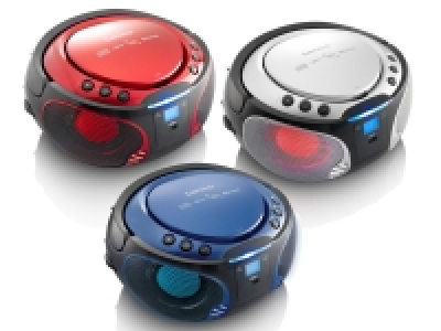 Lenco SCD-550 Tragbarer CD-Radiorekorder mit MP3, USB, Bluetooth und L