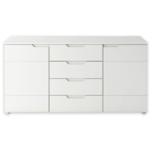 Roller  Sideboard - weiß Hochglanz - mit Übertiefe