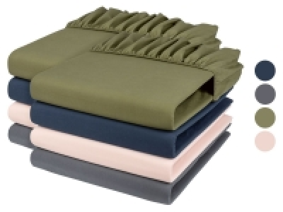 Lidl Livarno Home Livarno Home 2 Spannbettlaken Washed Cotton 90-100x200cm