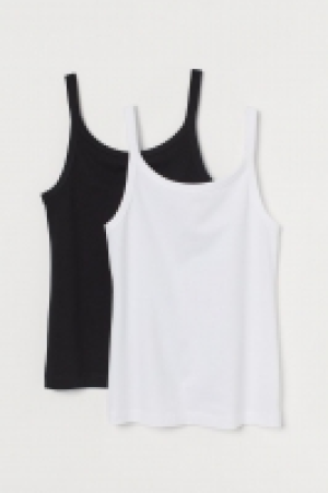 HM  2er-Pack Baumwoll-Tanktops