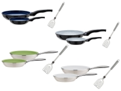 Lidl Gsw GSW Pfannen-Set »Ceramica«, 3-teilig, Keramikbeschichtung, inklusive A