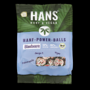 Hans Brainfood Bio Hanf-Powerballs Blaubeere
