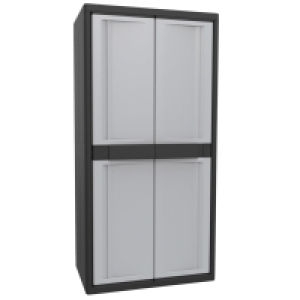 Roller  XL-Jumbo-Kunststoffschrank - grau-schwarz - 180 cm hoch