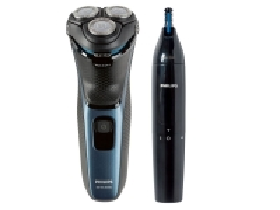PHILIPS Rotationsrasierer S3133/57 + Nasen-/ Ohrhaartrimmer NT1150 im  54.99 €