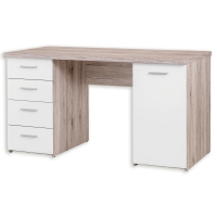 Roller  Schreibtisch - Sandeiche-weiß - 145 cm