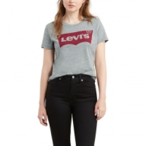 Levis® T-Shirt, meliert, Logo-Print, Baumwolle, Rundhals, für Damen