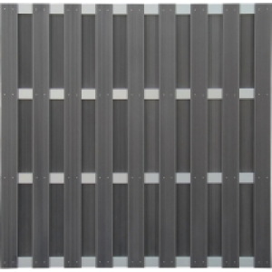 Sichtschutzzaun-Element WPC Alu-Anthrazit 180 cm x 180 cm 94.99 €