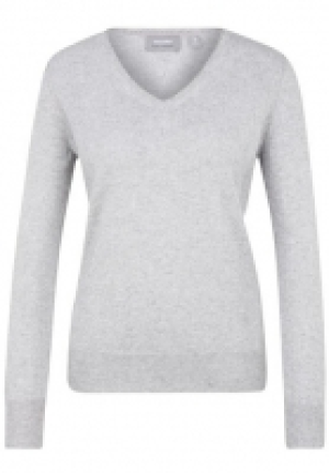 Karstadt  Galeria Seide-Cashmere Pullover, V-Ausschnitt, Rippbündchen, für Damen