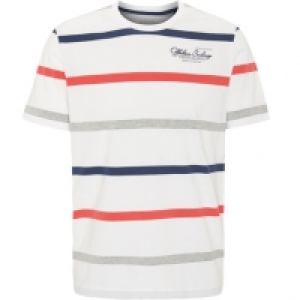 Dunmore T-Shirt, Streifen, Stickerei, Baumwolle, für Herren