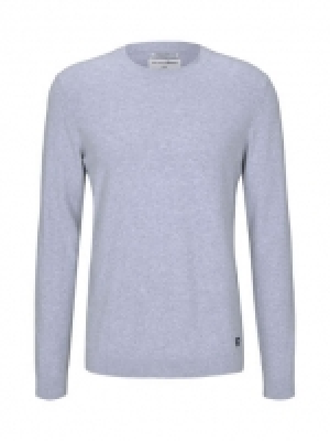 Tom Tailor Denim Pullover, Rundhals-Ausschnitt, Logo-Badge, für Herren