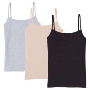 BLUE MOTION Damen Basic-Unterhemd, 3er-Set