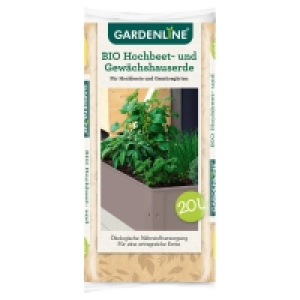 GARDENLINE® Bio-Hochbeet- und Gewächshauserde 20 l 1.99 €