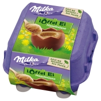 Aldi Süd  MILKA Oster-Schokoladensnacks Löffel-Eier 136 g 