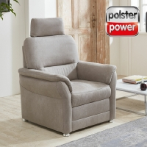 Roller  polsterpower Sessel - alu - Microfaser