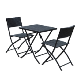 Gardiola Balkonmöbel-Set - schwarz - klappbar