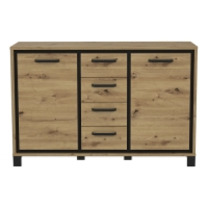 Roller  Sideboard - Artisan Eiche-Schwarzeiche - 4 Schubkästen