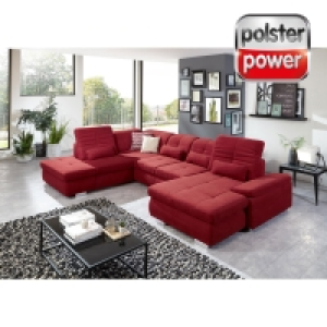 Roller  polsterpower Wohnlandschaft - rot - Microchenille - Canapé rechts - ve