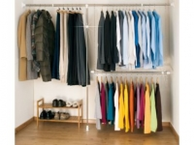 Wenko Teleskop-Garderoben-Set Edelstahl 3-teilig