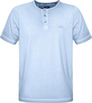 Globetrotter Henleyshirt, Kurzarm, Waschung, für Herren