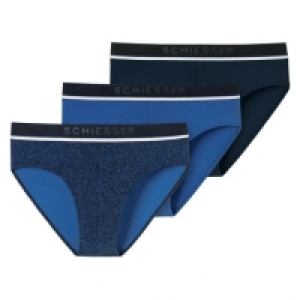 Karstadt  Schiesser 95/5 Rio-Slip, 3er Pack, Uni & Print, für Herren