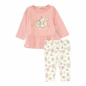 NKD  Baby-Mädchen-Set mit Eichhörnchen-Frontaufdruck, 2-teilig