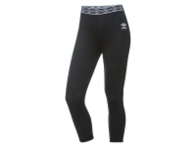 Lidl Umbro UMBRO Damen 3/4-Leggings, mit Logo, schwarz