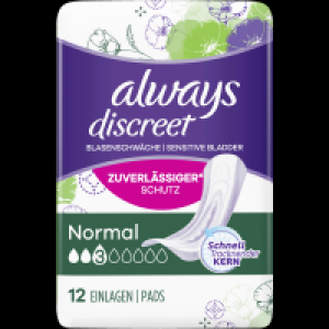 Always Discreet Inkontinenz-Einlagen Normal
