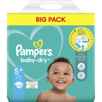 Rossmann Pampers Baby-Dry Windeln Größe 5+ (12-17 kg) Big Pack