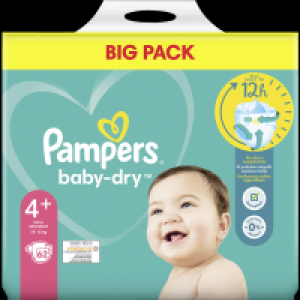 Pampers Baby-Dry Windeln Größe 4+(10-15 kg) Big Pack