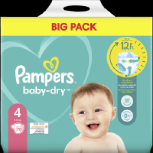 Pampers Baby-Dry Windeln Größe 4 (9-14 kg) Big Pack