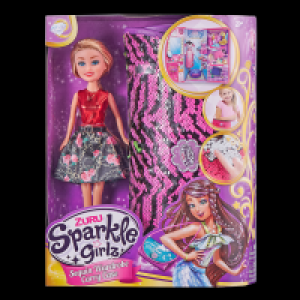 Zuru Sparkle Girlz Paillettenhandtasche Mit Kleiderschrank