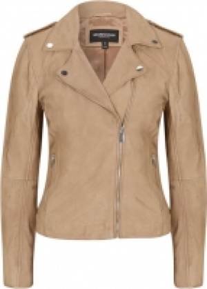 Karstadt  MANGUUN Collection Lederjacke, Reverskragen, uni, für Damen