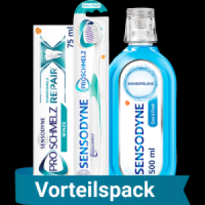 3er-Set aus Sensodyne Zahnpasta, Mundspülung und Zahnbürste 9.49 €