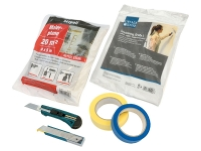 Nespoli Abdeck-/Abklebe-Set, 6-teilig, mit Malerplane, Maleroverall, M