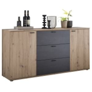 Sideboard - Artisan Eiche-Burned Wood - 165 cm breit