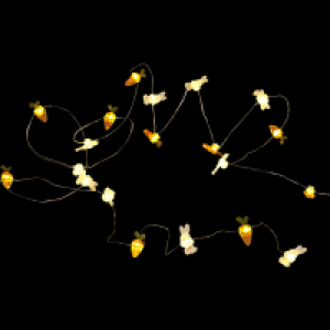 Ideenwelt LED-Micro-Drahtlichterkette Hasen/Karotten