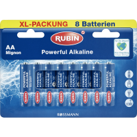 Rossmann Rubin Powerful Alkaline Batterien AA