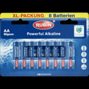 Rossmann Rubin Powerful Alkaline Batterien AA