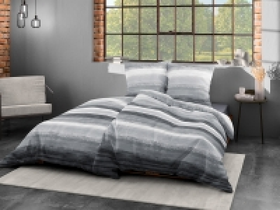 Bierbaum Mako-Satin Bettwäsche »Pastell Streifen«, Anthrazit 24.99 €
