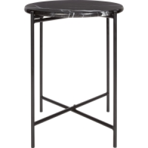 Beistelltisch mit Marmorplatte Midnight Mystery Ø 43 cm H: 50 cm Schwa 41.99 €